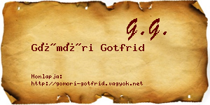 Gömöri Gotfrid névjegykártya